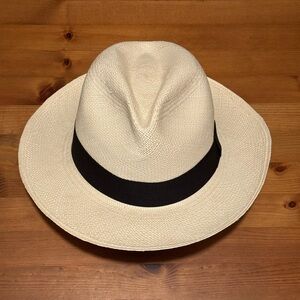 Montecristi Cream Fedora with Black Band